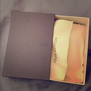 Louis Vuitton box, dust bag and cloth